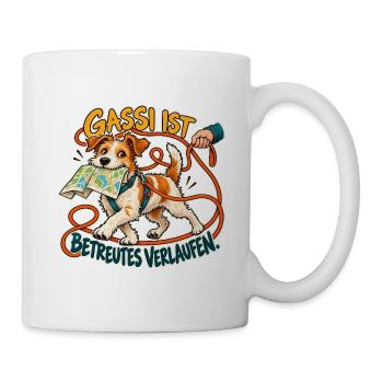 Gassi mit eigener Route - Tasse - Weiß - Rechts