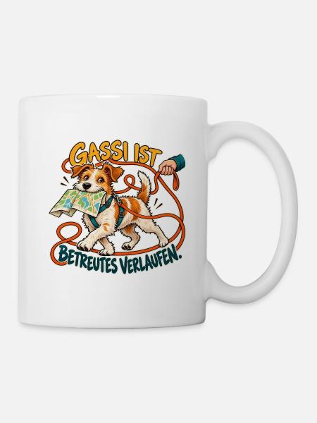 Gassi mit eigener Route - Tasse - Weiß