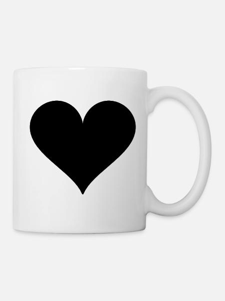 Herz - schlicht - Tasse - Weiß