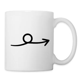 Kringel-Pfeil - handgezeichnet - Tasse - Weiß - Rechts