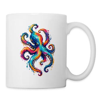 Prismatischer Oktopus - Tasse - Weiß - Rechts