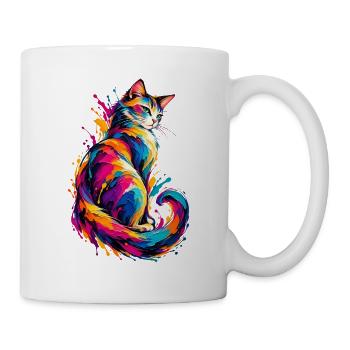 Chromatische Katze - Tasse - Weiß - Rechts