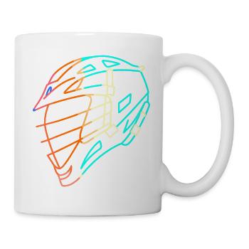 Lacrossehelm - Tasse - Weiß - Rechts