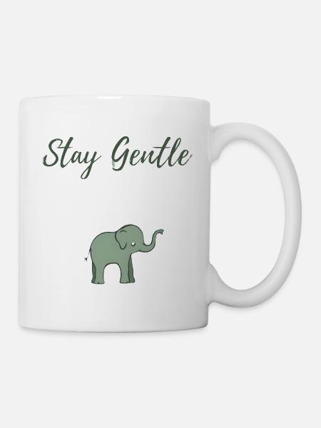 Elefant Sanftheit Design - Tasse - Weiß