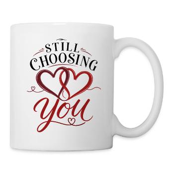 Liebe, die sich wie Zuhause anfühlt – Romantisches Herzdesign - Tasse - Weiß - Rechts