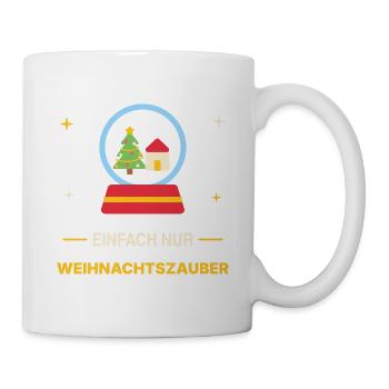 Einfach nur Weihnachtszauber – Schneekugel - Tasse - Weiß - Rechts