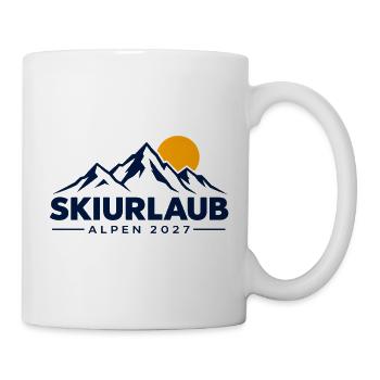 Skiurlaub Alpen 2027 – Skifahren Berge & Winterson - Tasse - Weiß - Rechts