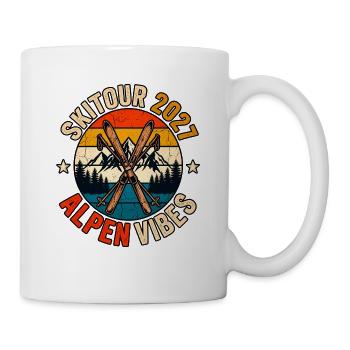 Skitour Alpen Vibes 2027 - Tasse - Weiß - Rechts