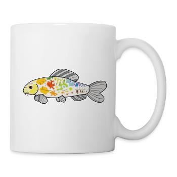 Koi-BogenBunter Spritzer - Tasse - Weiß - Rechts