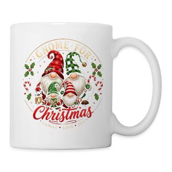 Familien-Weihnachtszwerge um den Baum - Tasse - Weiß - Rechts