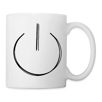 Einschalter handgezeichnet - Tasse - Weiß - Rechts