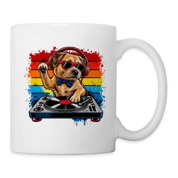 Paw DJ Rainbow Beat - Tasse - Weiß - Rechts