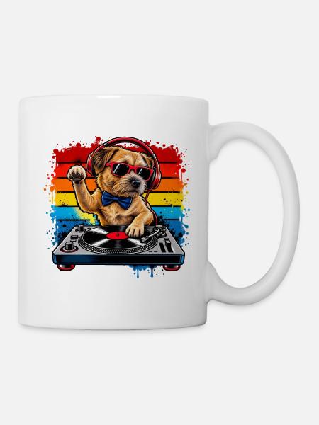 Paw DJ Rainbow Beat - Tasse - Weiß