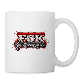 FCK Bassline Noten Splash - Tasse - Weiß - Rechts