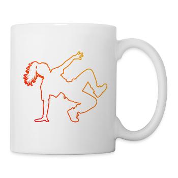 Geschenkidee für die Breakdancerin mit Streetdance - Tasse - Weiß - Rechts