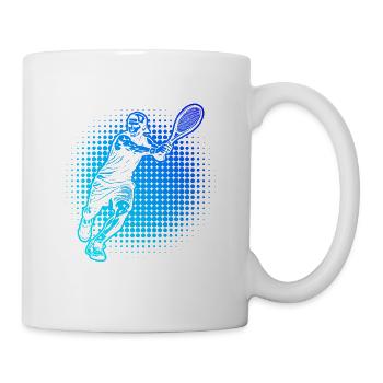 Geschenkidee für einen Tennis mit Tennis - Tasse - Weiß - Rechts