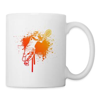 Geschenkidee für einen Tennis mit Tennis - Tasse - Weiß - Rechts