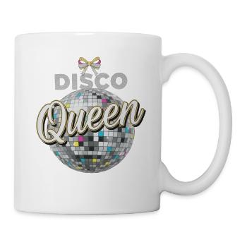 Disco Queen Discokugel Vintage Geburtstag Party - Tasse - Weiß - Rechts