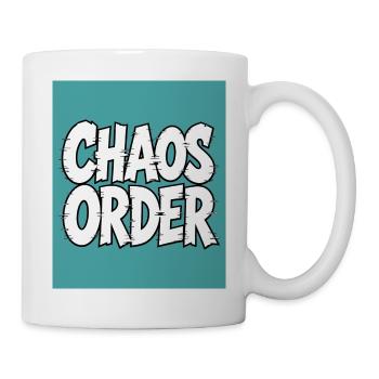 Chaos Order: Comic-Typografie - Tasse - Weiß - Rechts