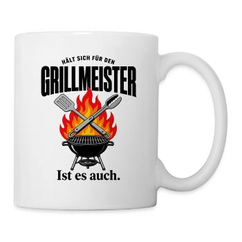 Grillmeister Feuerdesign - Tasse - Weiß - Rechts