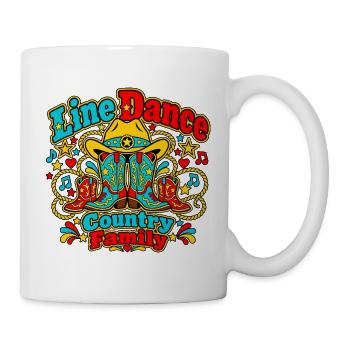 Line Dance Country Familie - Tasse - Weiß - Rechts