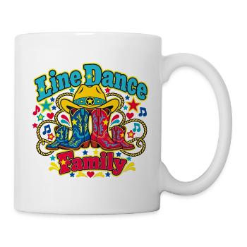 Line Dance Family Boots - Tasse - Weiß - Rechts