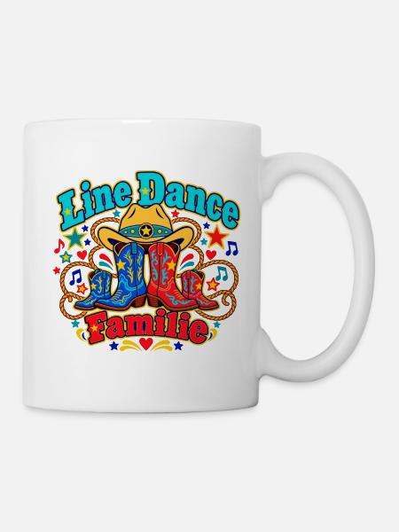 Line Dance Familie - Tasse - Weiß