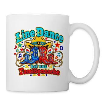 Line Dance Familienmotiv - Tasse - Weiß - Rechts