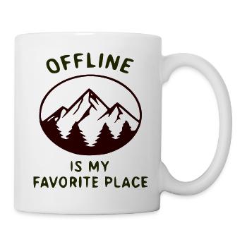 Offline ist mein Lieblingsort - Tasse - Weiß - Rechts