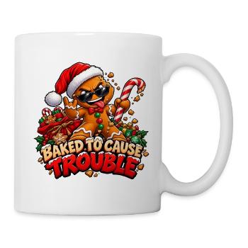 Lebkuchen-Bully – Weihnachts-Unruhestifter - Tasse - Weiß - Rechts