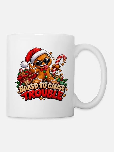 Lebkuchen-Bully – Weihnachts-Unruhestifter - Tasse - Weiß