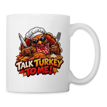 Wütender Truthahn – Der König des Thanksgiving - Tasse - Weiß - Rechts