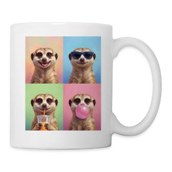 Meerkat Erdmännchen - Tasse - Weiß - Rechts