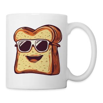 Lachender Toast mit Sonnenbrille - Tasse - Weiß - Rechts
