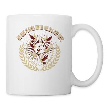 Gemeinsam Frei Taubenkreis - Tasse - Weiß - Rechts