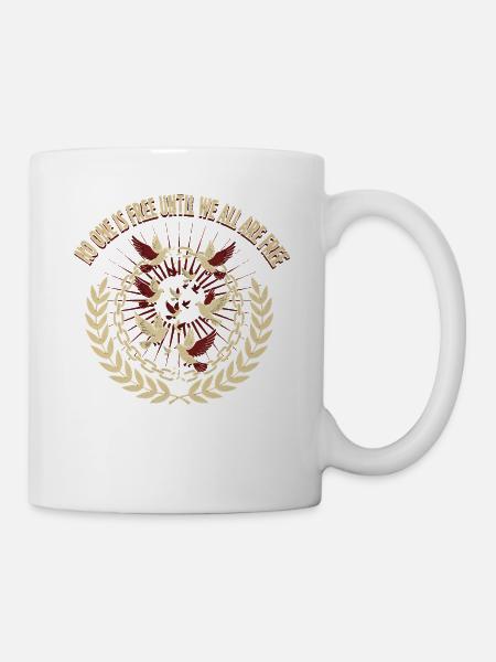 Gemeinsam Frei Taubenkreis - Tasse - Weiß