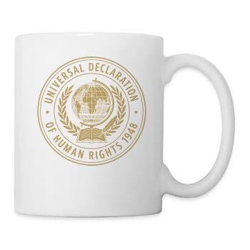 Globale Menschenrechte Emblem - Tasse - Weiß - Rechts