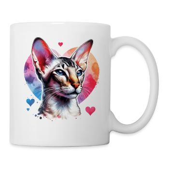 Orientalisch Kurzhaar - Tasse - Weiß - Rechts