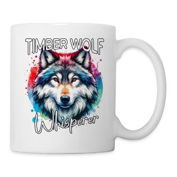 Grauwolf Flüsterer - Tasse - Weiß - Rechts