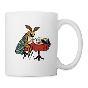 Motte am Licht - Tasse - Weiß - Rechts