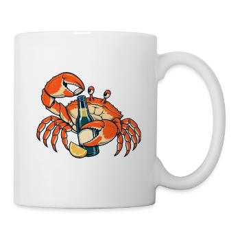 Käpt’n Krabbe mit Limonade - Tasse - Weiß - Rechts