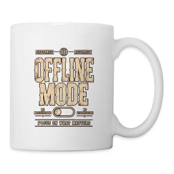 Offline Mode – Digital Detox Vintage Western - Tasse - Weiß - Rechts