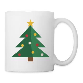 Tannenbaum minimalistisch - Weihnachtsbaum Motiv - Tasse - Weiß - Rechts
