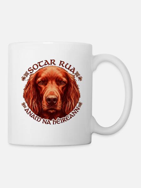 Celtischer Irish Setter Kreis - Tasse - Weiß