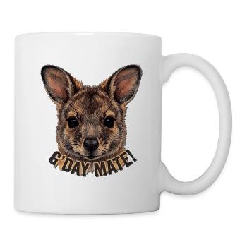 Känguru Gday Mate - Tasse - Weiß - Rechts