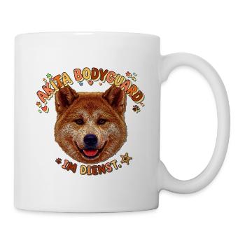 Akita Bodyguard Im Dienst - Tasse - Weiß - Rechts