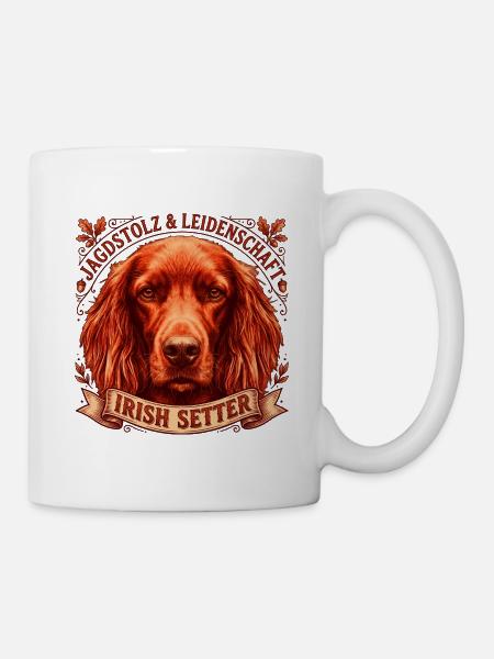 Irish Setter: Stolz und Leidenschaft - Tasse - Weiß