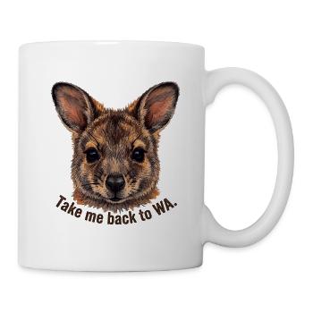 Känguru Kopf WA Reiselust - Tasse - Weiß - Rechts