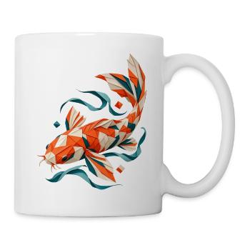 Origami Koi aus Papier - Tasse - Weiß - Rechts