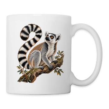 Katta im Geäst - Tasse - Weiß - Rechts
